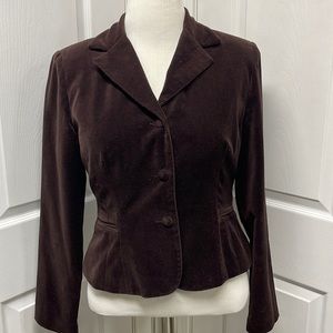 Gabriella Skye New York Brown Velour Blazer Jacket Size 12